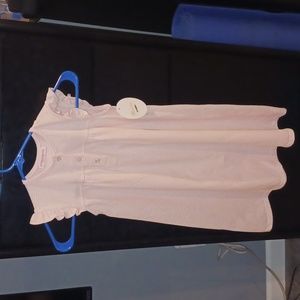 NWT Peggy Green Girls Size 7 casual dress Pink and White stripes
